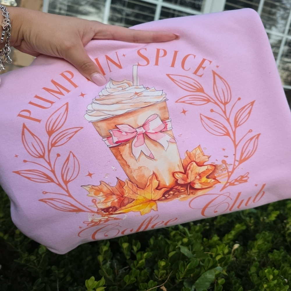 Gildan Pink Pumpkin Spice Sweatshirt